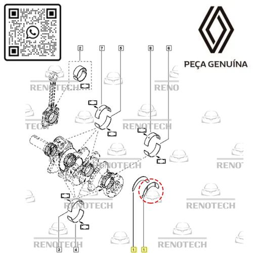 122807064R - BRONZINA AXIAL STD - B4D 1.0 12V - LOGAN II SANDERO II KWID-3